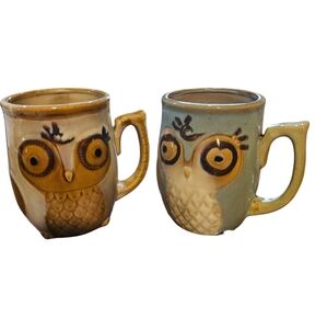 OWL coffee cups by Gibson Pottery